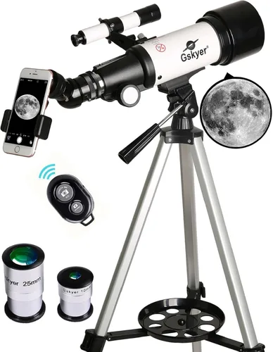 Gskyer Telescopio, 2.756 in Apertura 15.748 in AZ Mount Astronómico Telescopio de refracción para niños principiantes - Telescopio de viaje con