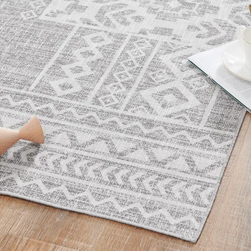 Miniatura 7 de jinchan Alfombra vintage de pasillo de 3 x 8 pies, ultrafina, lavable, bohemia, geométrica, antideslizante, no desprende pelusa, para dormitorio