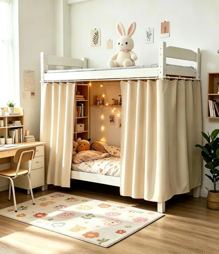 Miniatura 5 de Dorm Home - Cortinas opacas para literas, gruesas y sólidas, cortina de cama, tela para dosel de cama, para hombres y mujeres, cama individual