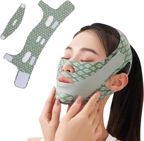 Miniatura 15 de Serena.H New Beauty - Máscara para dormir con forma de V, reutilizable en forma de V, máscara facial en forma de V, máscara de elevación de línea