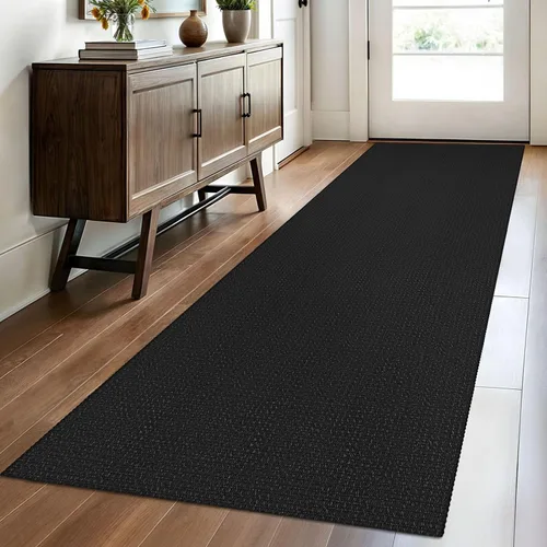 Miniatura 79 de EARTHALL Alfombra de pasillo 3x14 pies, alfombras lavables extra largas para pasillos, tejidas, antideslizante, alfombra trenzada para entrada