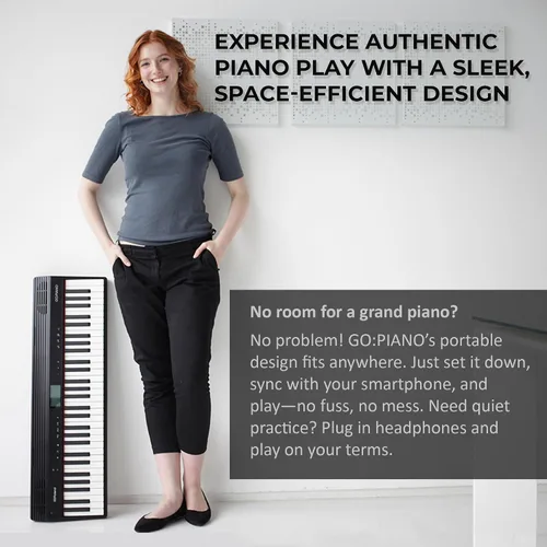 Miniatura 5 de Roland GO-61P - Paquete de piano digital de 61 teclas con soporte ajustable, pedal de sostenimiento, lecciones en línea y paño de pulido de Austin
