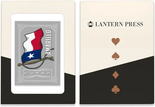 Miniatura 4 de Lantern Press Amarillo, Texas, Waving State Flag, State Series, 52 Playing Cards for Adults, Poker Size Card Deck