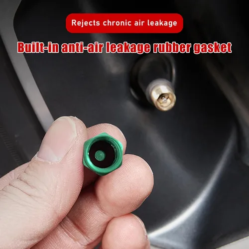 Miniatura 4 de Ziciner 12 tapas de vástago de válvula de neumático de automóvil, cubiertas de válvula de rueda de aleación de aluminio con junta tórica de goma