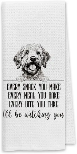 Toallas de cocina Dibor Goldendoodle, toallas de cocina Goldendoodle, toallas de mano de tela divertidas para cada comida que haces para perros,