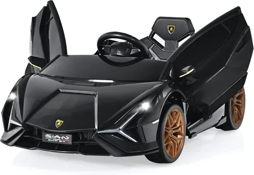 Miniatura 14 de INFANS Lamborghini Sian - Auto de paseo para niños con licencia de 12 V, con control remoto para padres, suspensión de resorte, reproductor de MP3