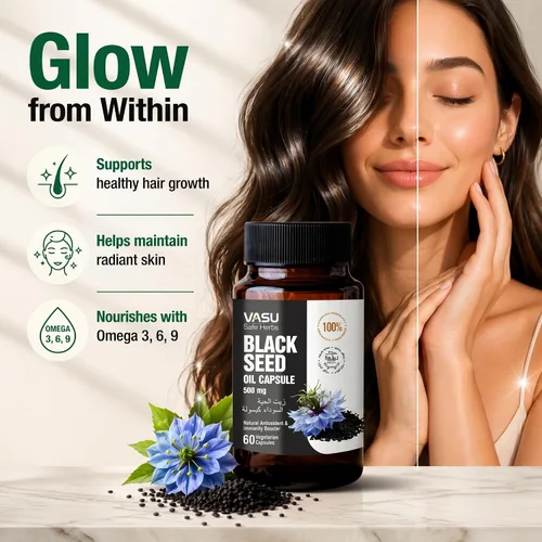 Miniatura 6 de Vasu Cápsulas de semillas negras – Nigella sativa prensada en frío – Apoyo natural para el bienestar – 60 cápsulas vegetarianas – Sin OMG, sin gluten