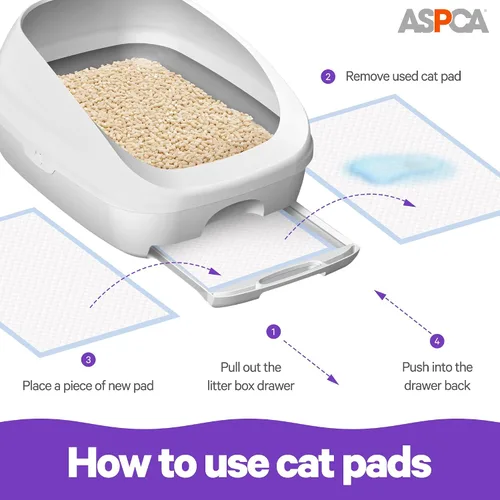 Miniatura 4 de ASPCA Recambios de almohadillas perfumadas de limón para gatos para sistema de caja de arena, tamaño 16.9 x 11.4 pulgadas, paquete de 20