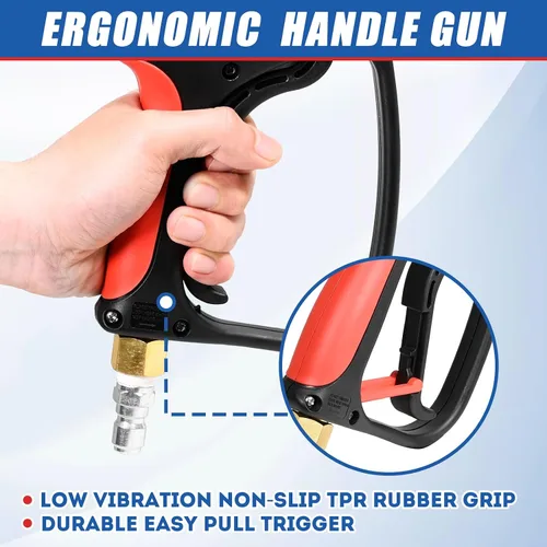 Miniatura 3 de TOOLCY Pistola de lavado a presión, pistola de lavado de potencia ajustable con giro y varilla de extensión, 4000 PSI, 26.5 LPM, conexión rápida