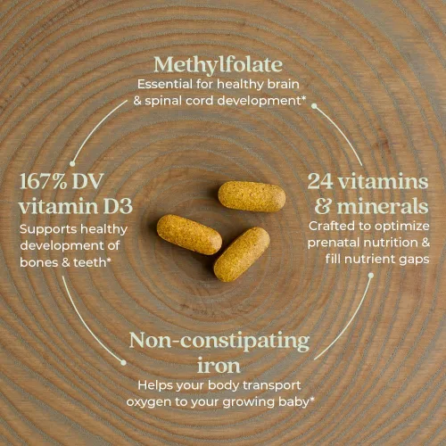 Miniatura 3 de New Chapter Advanced Perfect Vitaminas Prenatales, 270 unidades, hechas con ingredientes orgánicos y sin OMG para bebé y mamá saludables - Folato
