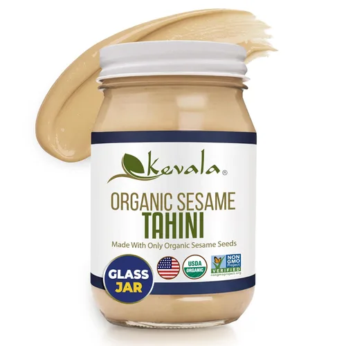 Miniatura 9 de Kevala Tahini de sésamo orgánico – USDA orgánico, proyecto sin OMG verificado y certificado Kosher (16 onzas (paquete de 5))