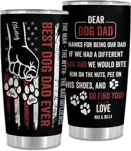 Miniatura 10 de Vaso personalizado con diseño de perro y mamá, vaso con foto impresa de perros, regalos para amantes de los perros, regalos para amantes
