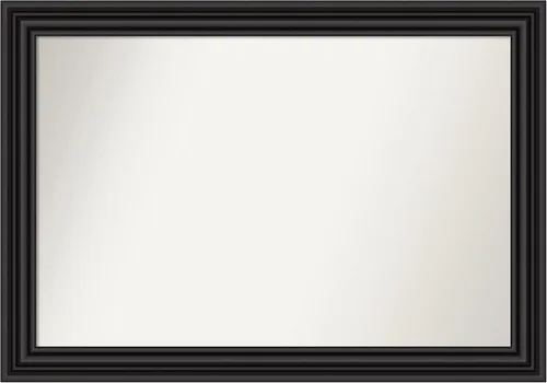Miniatura 632 de Amanti Art Espejo personalizado, espejo de baño negro puente, espejo de pared o espejo de tocador de baño sobre el fregadero (26 x 26 pulgadas)