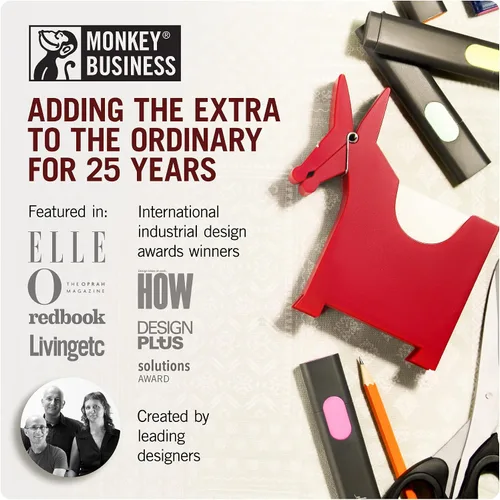 Miniatura 10 de Soporte para notas de la marca Monkey Business en forma de burro. Todos los mensajes del escritorio en un solo lugar, con el diseño en negro