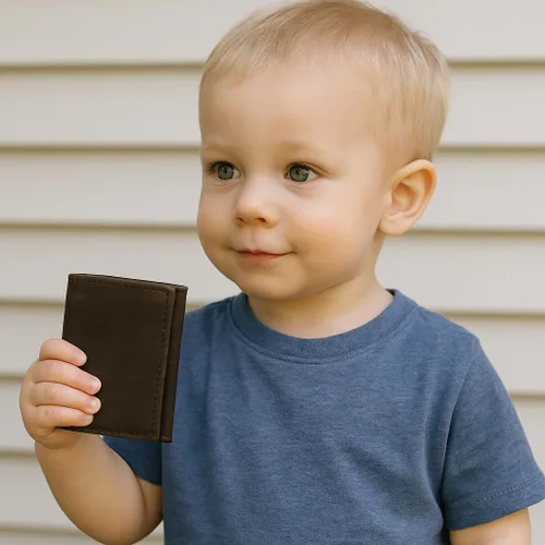 Miniatura 7 de MARSHAL Cartera de cuero para niños