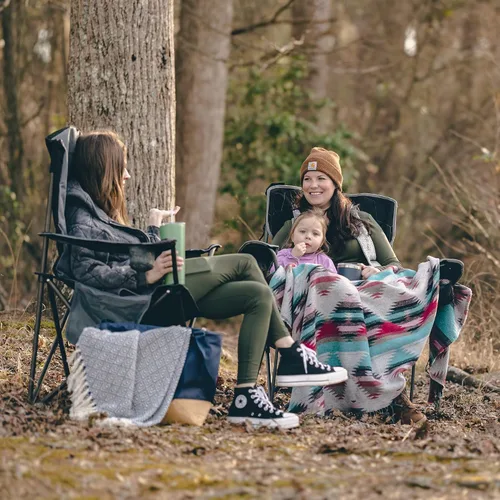 Miniatura 2 de SUNNYFEEL Silla de campamento de gran tamaño para adultos grandes y altos, silla de campamento plegable resistente que soporta 500 libras, silla