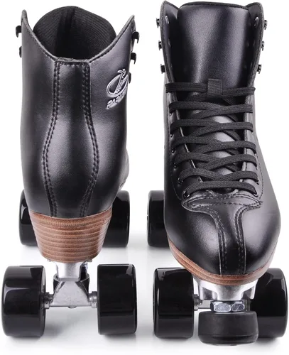 Miniatura 2 de PAPAISON Patines de ruedas para mujeres y hombres, de lujo de 2 capas de microfibra de cuero de doble fila - Patines clásicos de ruedas para niñas