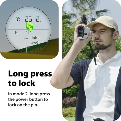 Miniatura 6 de Gogogo Sport Vpro GS24 - Telémetro láser para golf y caza, con aumento de 7X, rango de medición de distancia de 1200 yardas, función de vibración