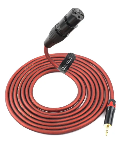 Miniatura 5 de Cable de micrófono XLR a 1/8" - Adaptador hembra de 0.138 in a XLR, 6 pies para computadora, altavoces