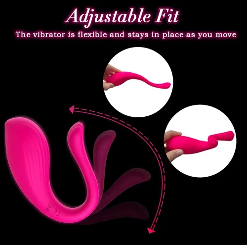 Miniatura 7 de Bragas vibratorias con aplicación y control remoto, vibrador portátil, Healexcer Smartphones Dual Motors Juguetes sexuales para adultos para Rosa