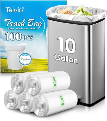 Miniatura 37 de Bolsas de basura fuertes de 1.2 galones, 220 unidades, bolsas de basura para baño, bolsas de plástico pequeñas para la oficina en casa, cocina, se
