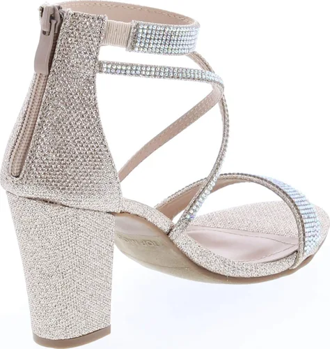 Miniatura 5 de TOP Moda - Sandalias de tacón alto con correa de tobillo y puntera abierta