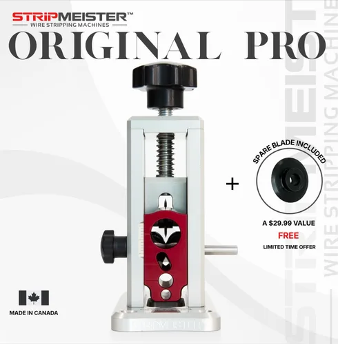 Miniatura 2 de StripMeister Pelacables Original Pro Accionado por Taladro con Alimentador ULTRA GRIP Rendimiento Sin Atascos Duradero Portátil Máquina Peladora