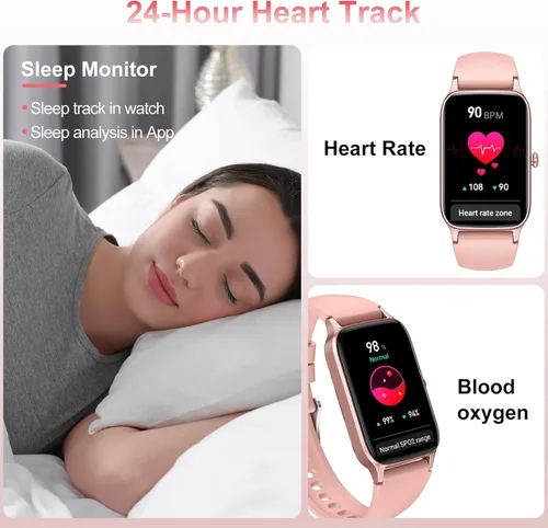 Miniatura 4 de Reloj inteligente para mujer, reloj inteligente de 1.57 pulgadas (respuesta/hacer llamada), nuevo rastreador de fitness 2025 con más de 110 modos
