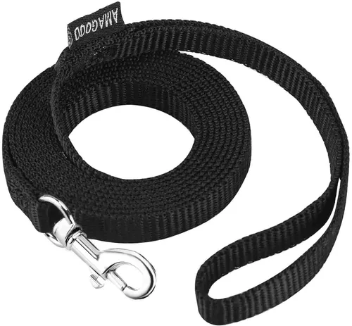 Miniatura 27 de AMAGOOD 6 pies de correas para cachorros/perros, correa de estilo tradicional resistente con gancho de cuello fácil de usar, correa para perros Negro