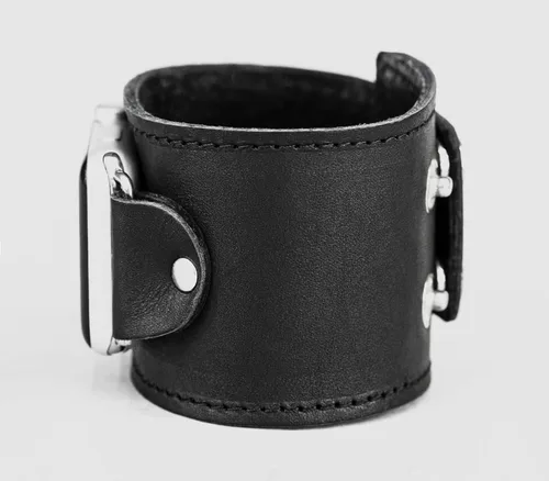 Miniatura 5 de Correa de cuero cosida ancha compatible con Apple Watch de 1.496 in 1.575 in 1.614 in 1.654 in 1.732 in 1.772 in 1.811 in 1.929 in, hecho a mano UA