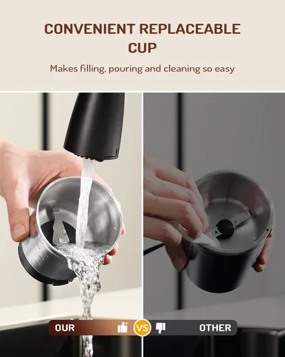 Miniatura 6 de Shardor - Molinillo ajustable de grano de café eléctrico, para hierbas/especias, molinillo de espresso con 1 cuenco extraíble de acero inoxidable