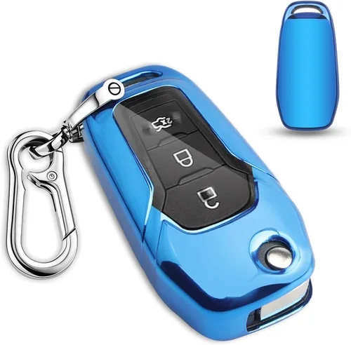 Miniatura 15 de QBUC Funda para llavero Ford, Protector de Carcasa de Llave TPU Compatible con Ford F150 F250 2015 2016 2017 2018 2019, Focus 3 Escort Kuga Everest