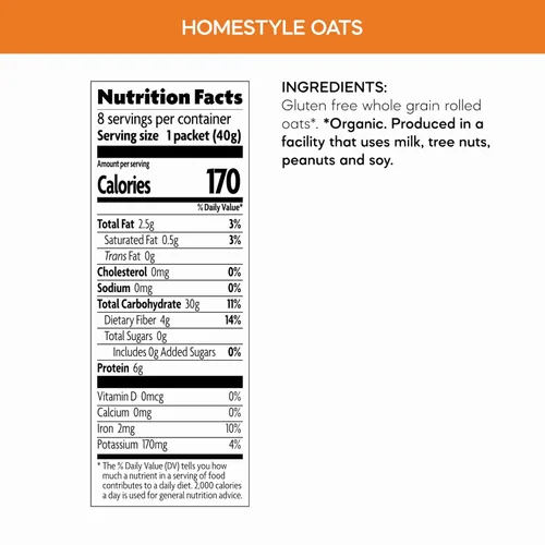 Miniatura 7 de Nature's Path Organic Homestyle Avena Instantánea, 11.3 oz (Paquete de 6), Sin Gluten, Sin OGM