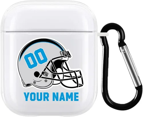 Miniatura 28 de Funda de casco de fútbol con nombre y número para Apple AirPods de 2ª y 1ª generación, regalo personalizado para fanáticos de los deportes de Arizona