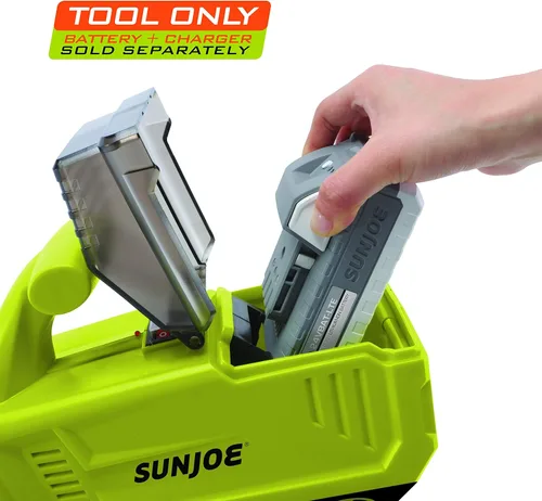 Miniatura 7 de Sun Joe 24V-XFP5-CT Bomba de transferencia inalámbrica IONMAX de 24 voltios de 5.0 GPM, elevación de succión de 13 pies, altura de cabeza de 52 Sólo