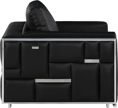 Miniatura 19 de Blackjack Furniture Catania - Moderno juego de sofá de cuero italiano de grano superior para sala de estar con marco de madera dura secada al horno