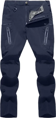 Miniatura 8 de TACVASEN Pantalones tácticos ligeros para senderismo, impermeables, de secado rápido, para trabajo, lluvia, exteriores, 8 bolsillos