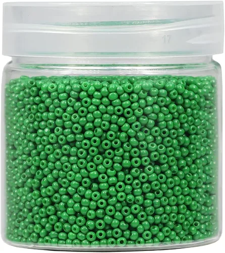 Miniatura 9 de Bala&Fillic Tamaño casi uniforme Cuentas de semillas redondas de color verde ejército de 2 mm Aproximadamente 10000 piezas/110 gramos en caja