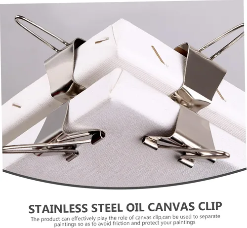 Miniatura 7 de 6 clips de lona húmeda para pintura al óleo para artistas, práctico portador ligero para separación y estabilidad de lienzo