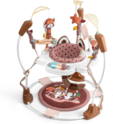 Miniatura 11 de Centro de Actividad para Bebé, Centro de Actividad con Saltador para Bebé con Música, Juguetes Interactivos, Asiento Giratório de 360°, 3 Alturas