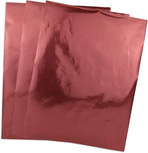 Hygloss Papel de aluminio metálico para artes y manualidades, actividades de aula y artistas, decoración de fiestas o vacaciones, 8.5 x 11 pulgadas,