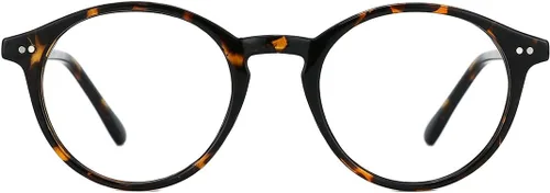 TIJN Gafas de bloqueo de luz azul para hombres y mujeres, gafas de montura redonda gruesa vintage