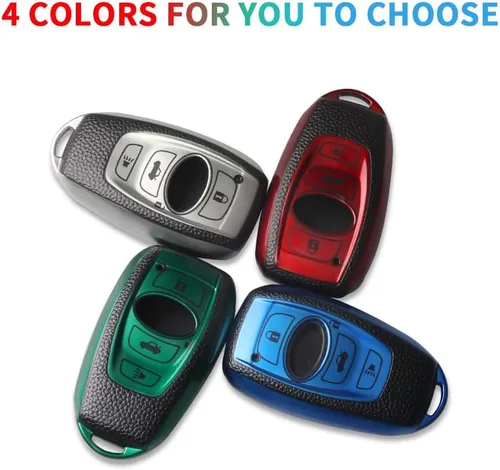 Miniatura 7 de QBUC Funda para llavero Subaru con llavero, funda para llavero de automóvil compatible con Subaru Crosstrek Forester Outback Ascent Impreza Legacy