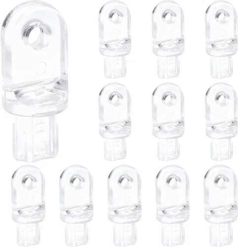 12 puntas de varilla inclinable de hardware, piezas de repuesto de persianas verticales para ventanas interiores de reparación transparente