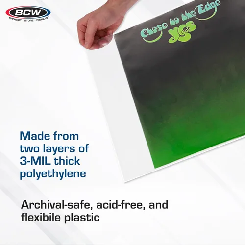 Miniatura 4 de BCW Fundas protectoras de vinilo para discos de vinilo Paquete de 100 unidades para LPs de 12 pulgadas Fundas protectoras de vinilo de calidad
