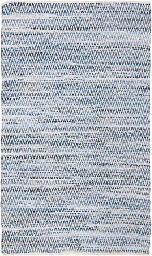 Miniatura 4 de Safavieh Colección Montauk - Alfombra de área de 5 x 8 pies, azul, hecha a mano, ideal para zonas de alto tráfico en sala de estar, dormitorio
