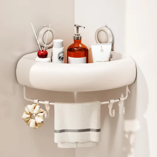 Miniatura 12 de CICUFY Organizador de ducha con ventosa, 1 paquete de estantes de ducha esquineros sin perforación, organizador de almacenamiento de baño a prueba