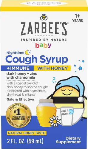 Miniatura 11 de Zarbee's Jarabe para la tos de bebé + inmune con miel, sabor natural a uva, 2 onzas líquidas (paquete de 2)