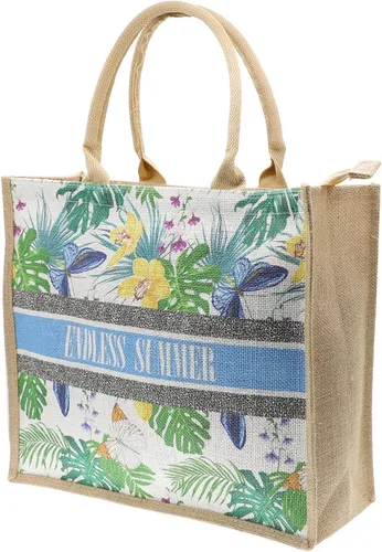 Miniatura 77 de Bolso grande de paja para mujer, tejido de ratán, bolso de playa de verano, a rayas