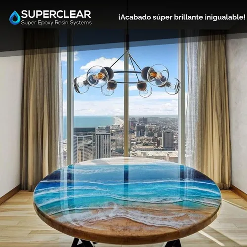 Miniatura 5 de FGCI SUPERCLEAR - Kit de resina epoxi de 2 galones para fundición de resina, resina artística, polvo de pigmento de mica en polvo, mesas de río